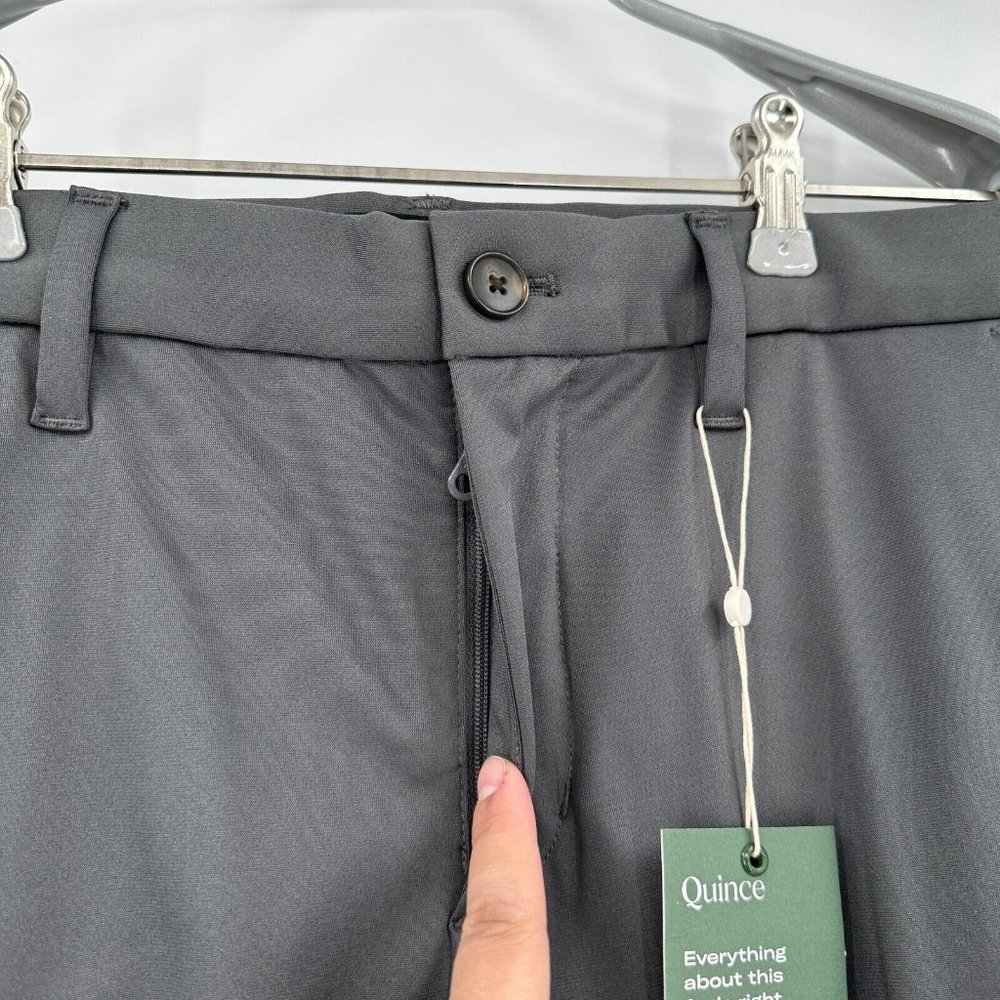 Quince Men's Recycled Comfort Tech Chino Pants Slim Fit Charcoal Gray 36x34 NWT - Picture 3 of 7